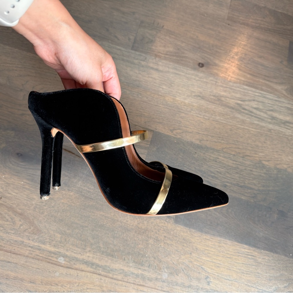 Malone Souliers Maureen Pumps 100mm in black and gold size 37 - Picture 4 of 6